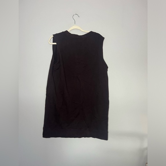 Norma Kamali Sleeveless V-Neck Tunic Sweatshirt Vest Top XXL - Picture 4 of 4
